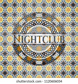 Nightclub arabesque style badge. arabic decoration.