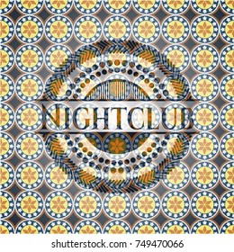 Nightclub arabesque style emblem. arabic decoration.