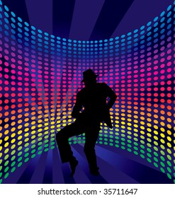Nightclub dancer theme. Vector illustration for design use.