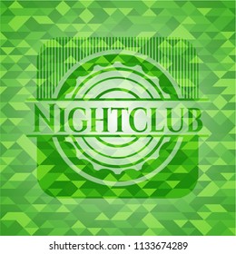 Nightclub green mosaic emblem