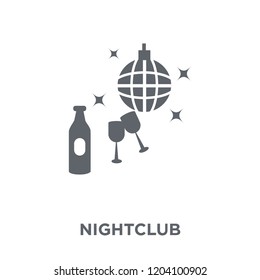 nightclub icon. nightclub design concept from Entertainment collection. Simple element vector illustration on white background.