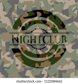 Nightclub on camo texture