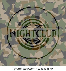 Nightclub on camouflaged pattern