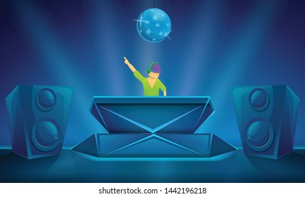 Nightclub party concept banner. Cartoon illustration of nightclub party vector concept banner for web design