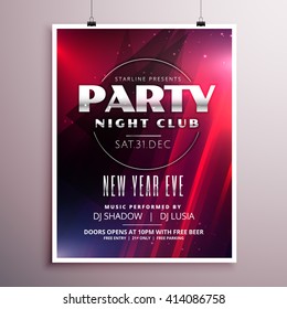 nightclub party flyer template design with event details
