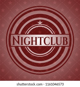 Nightclub red emblem