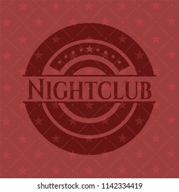 Nightclub red emblem. Retro