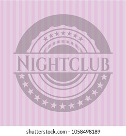 Nightclub retro pink emblem