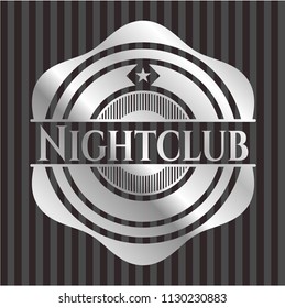 Nightclub silvery emblem