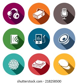 Nightclub vector icon set