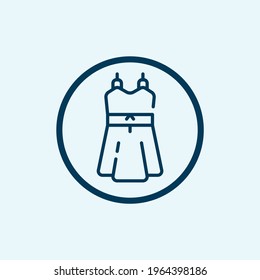 nightgown icon isolated on white background from clothes and outfit collection. nightgown icon thin line outline linear nightgown symbol for logo, web, app