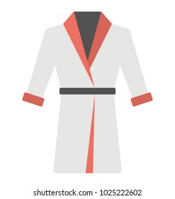 
Nightgown or overcoat vector icon in flat design 
