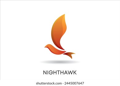 Nighthawk-Logo mit minimalistischem Design.