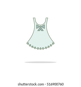 Nightie color thin line icon.Vector illustration