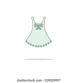 Nightie color thin line icon.Vector illustration