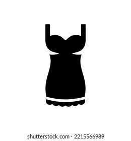 Nightie dress icon (Simple vector illustration)