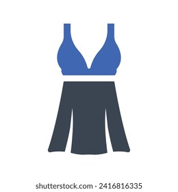 Nightie Dress Icon, Vector Graphics