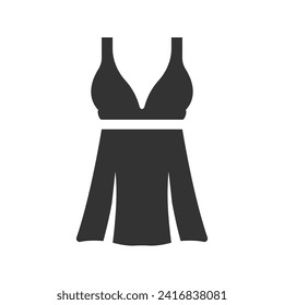 Nightie Dress Icon, Vector Graphics