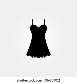 nightie icon. vector sign symbol on white background
