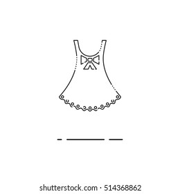 Nightie thin line icon. Mbe minimalism style