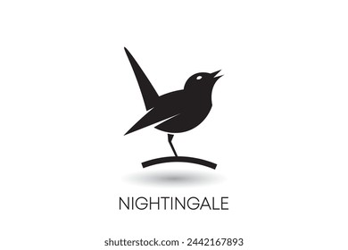 Nightingale bird logo creative,design concept business