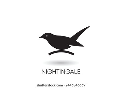 Nightingale bird logo creative,design concept business