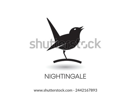 Nightingale bird logo creative,design concept business