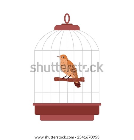 Similar – Image, Stock Photo Brown bird with colorful feather holding insect in beak