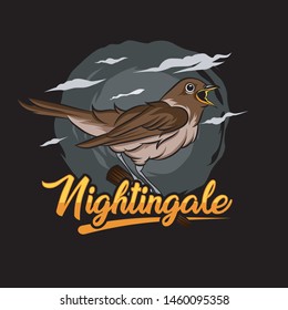 Nightingale vector for tshirt, logo, etc