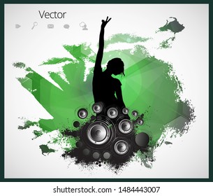 Nightlife and disco concept. Illustration ready for banner or poster