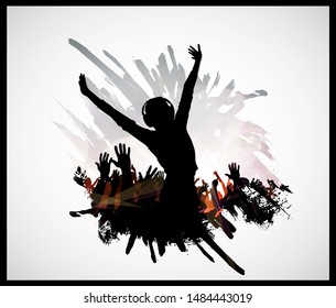 Nightlife and disco concept. Illustration ready for banner or poster