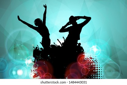 Nightlife and disco concept. Illustration ready for banner or poster