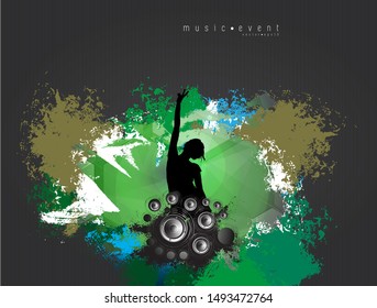 Nightlife and disco concept. Illustration ready for banner or poster