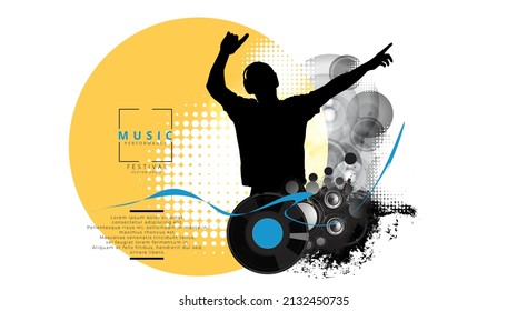 Nightlife and music festival concept. Illustration ready for banner or poster