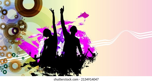 Nightlife and music festival concept. Illustration ready for banner or poster