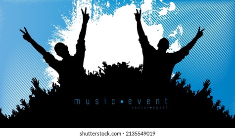 Nightlife and music festival concept. Illustration ready for banner or poster