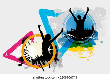 Nightlife and music festival concept. Illustration ready for banner or poster