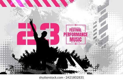 Nightlife and music festival concept. Illustration ready for banner or poster