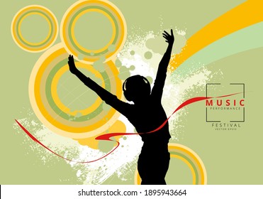 Nightlife and music festival concept. Vector illustration ready for banner or poster