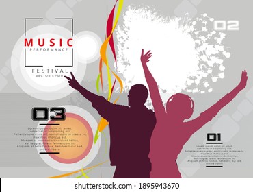 Nightlife and music festival concept. Vector illustration ready for banner or poster