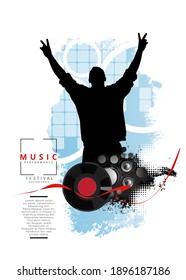 Nightlife and music festival concept. Vector illustration ready for banner or poster