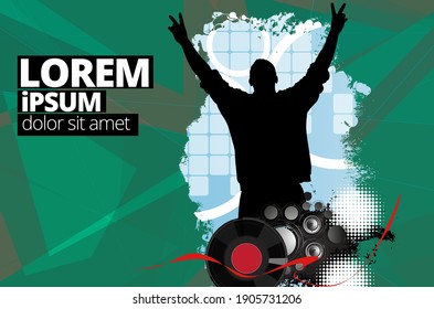 Nightlife and music festival concept. Vector illustration ready for banner or poster