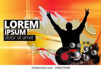 Nightlife and music festival concept. Vector illustration ready for banner or poster