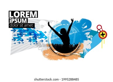 Nightlife and music festival concept. Vector illustration ready for banner or poster