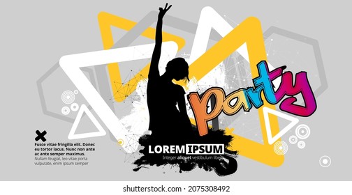 Nightlife and music festival concept. Vector illustration ready for banner or poster