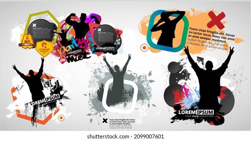 Nightlife and music festival concept. Vector illustration ready for banner or poster