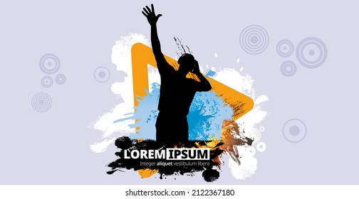 Nightlife and music festival concept. Vector illustration ready for banner or poster