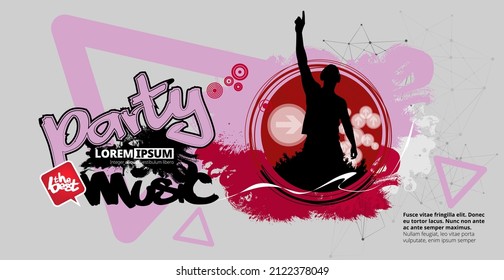 Nightlife and music festival concept. Vector illustration ready for banner or poster