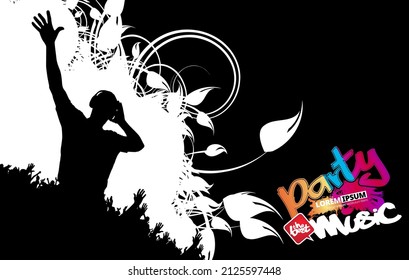 Nightlife and music festival concept. Vector illustration ready for banner or poster
