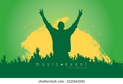 Nightlife and music festival concept. Vector illustration ready for banner or poster